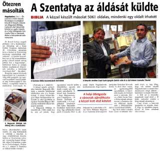 Zalai Hírlap 2016 01 06 004sz 01, 03old - Ötezren másolták - A Szentatya az áldását küldte.jpg Zalai Hírlap 2016 01 06 004sz 01, 03old - Ötezren másolták - A Szentatya az áldását küldte.jpg